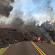 Lava flowing through Leilani Estates in Pahoa, Hawaii.
